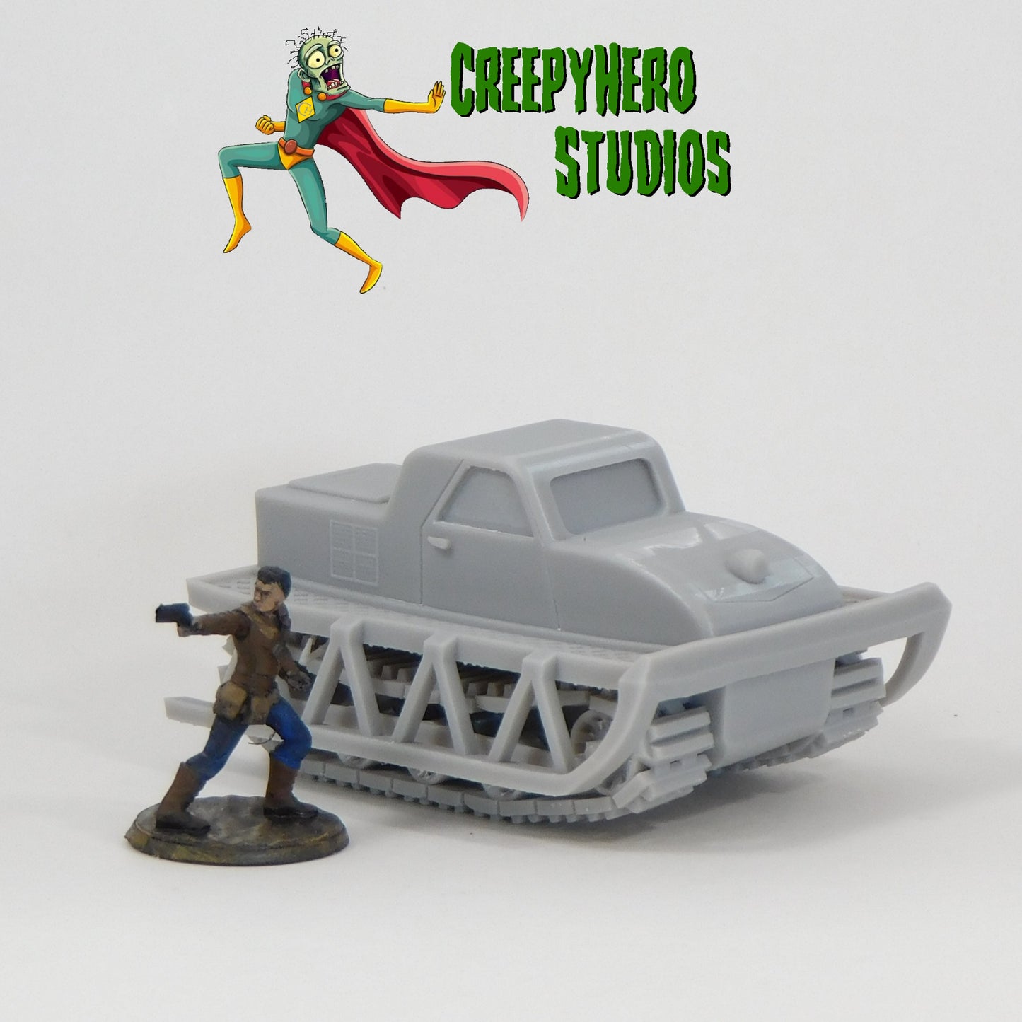 3D Resin Printed 28mm Scale Pulp Auto-Sled Vehicle