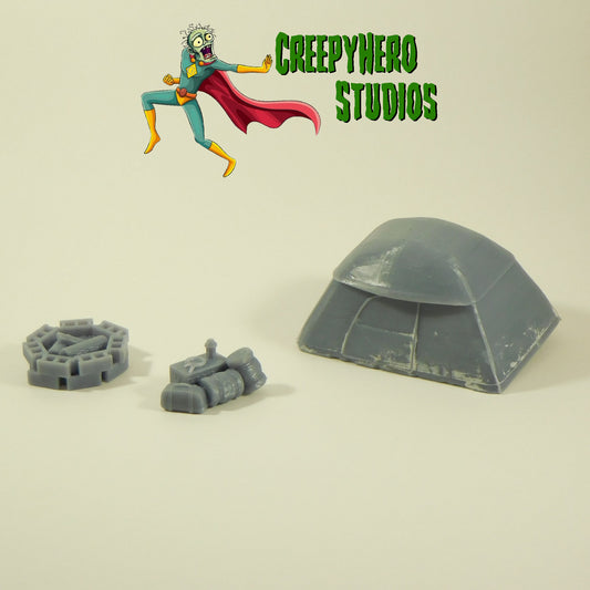 3D Resin Printed 28mm Scale Modern Campground Set