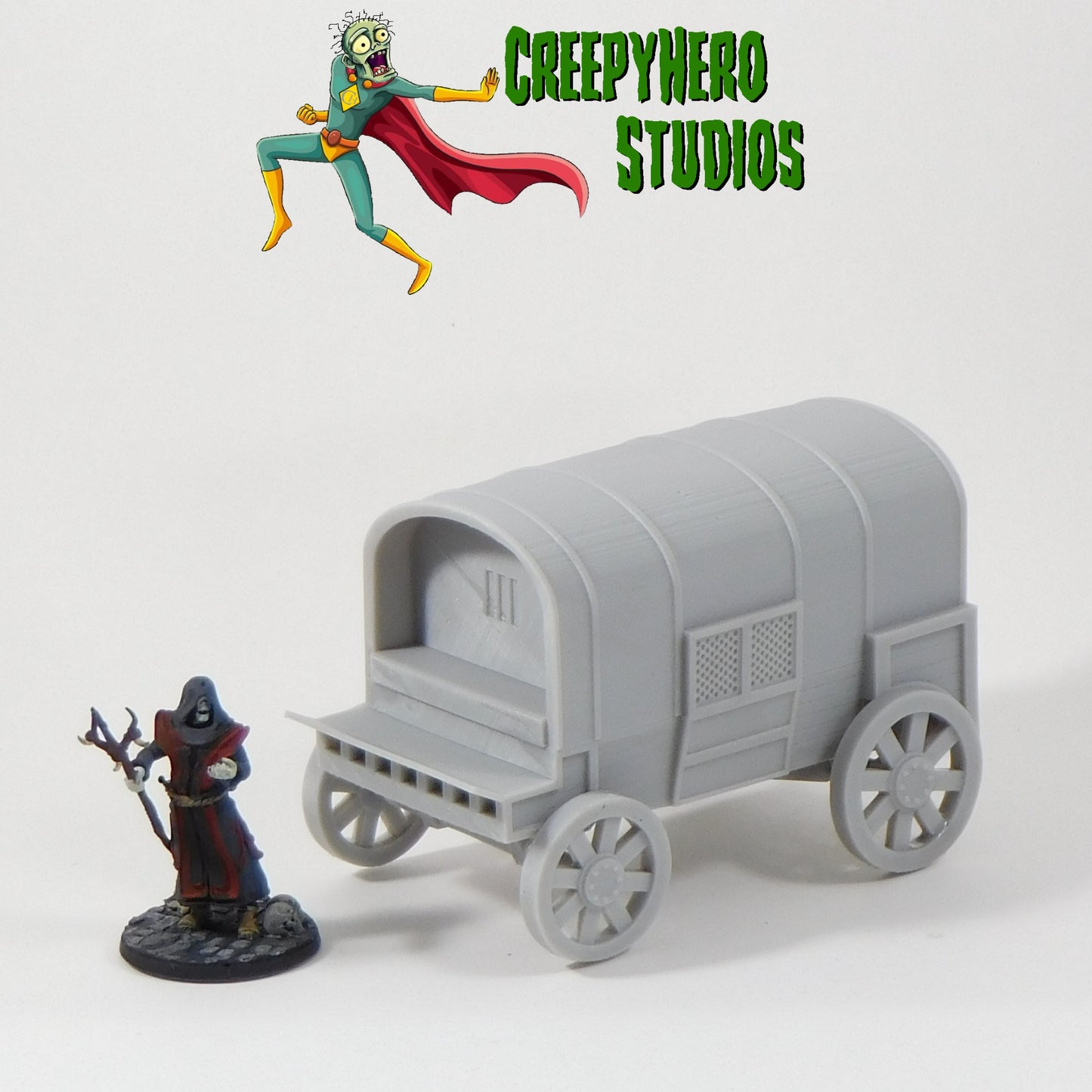 3D Resin Printed 28mm Scale Fantasy Caravan Wagon