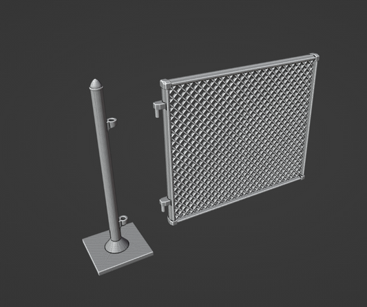 Modern Chain Link Fence STL files for 3D Printing