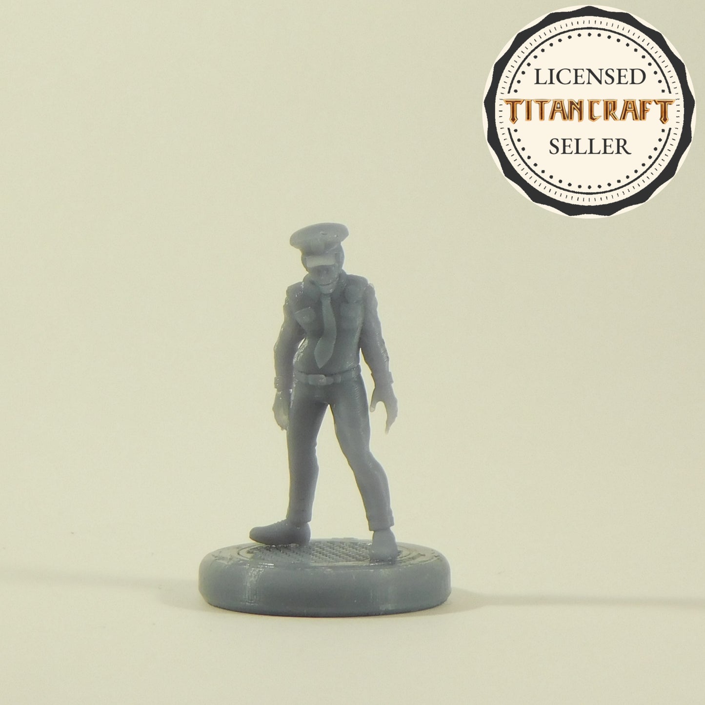 3D Resin Printed 28mm Scale Modern Zombie Police Officer Minaiture