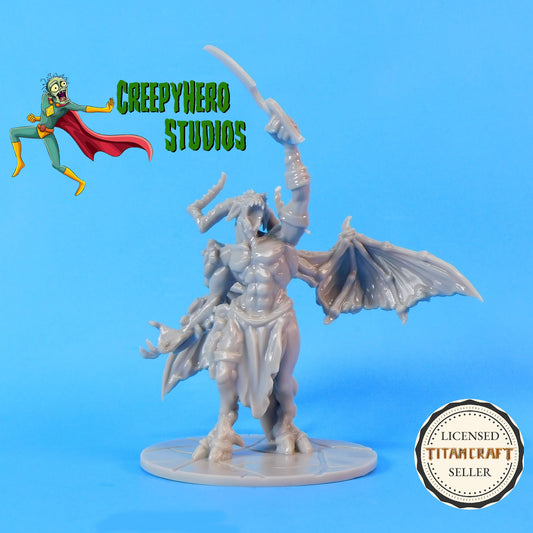 3D Resin Printed 28mm Scale Fantasy Demon Lord Miniature