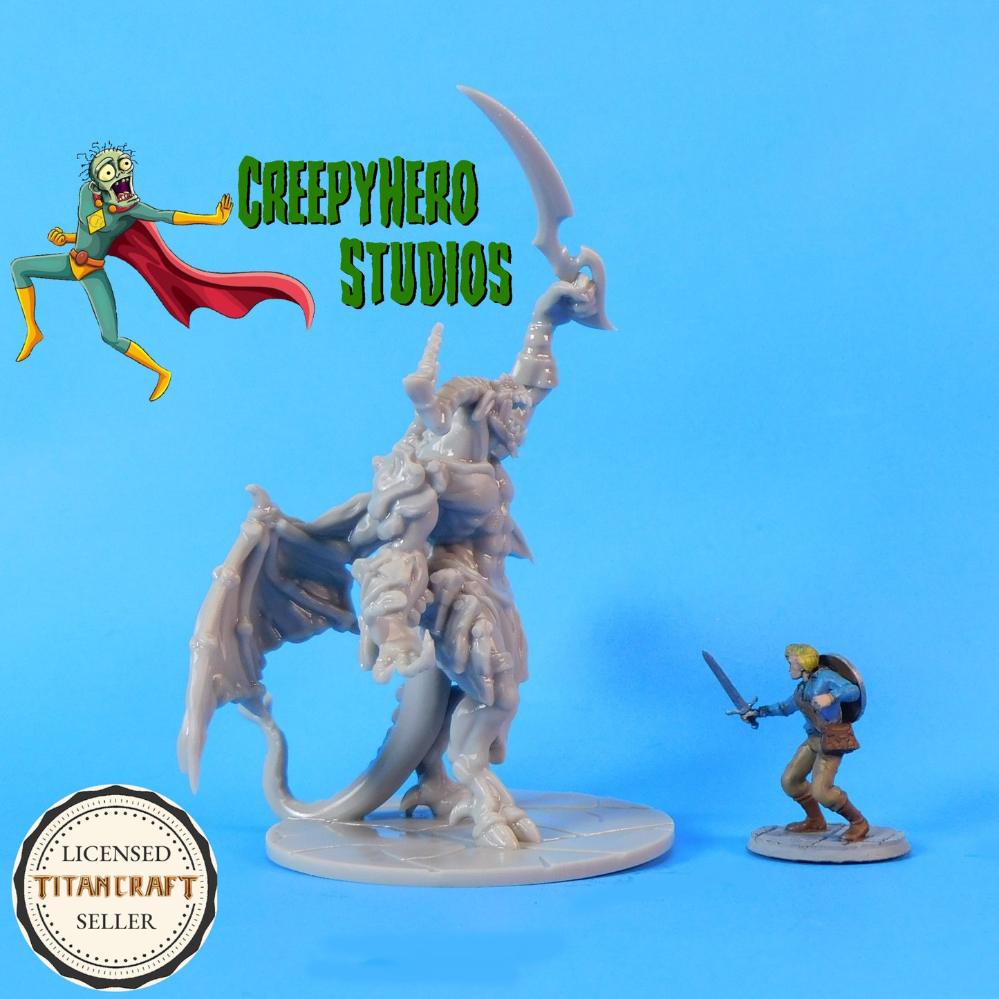 3D Resin Printed 28mm Scale Fantasy Demon Lord Miniature