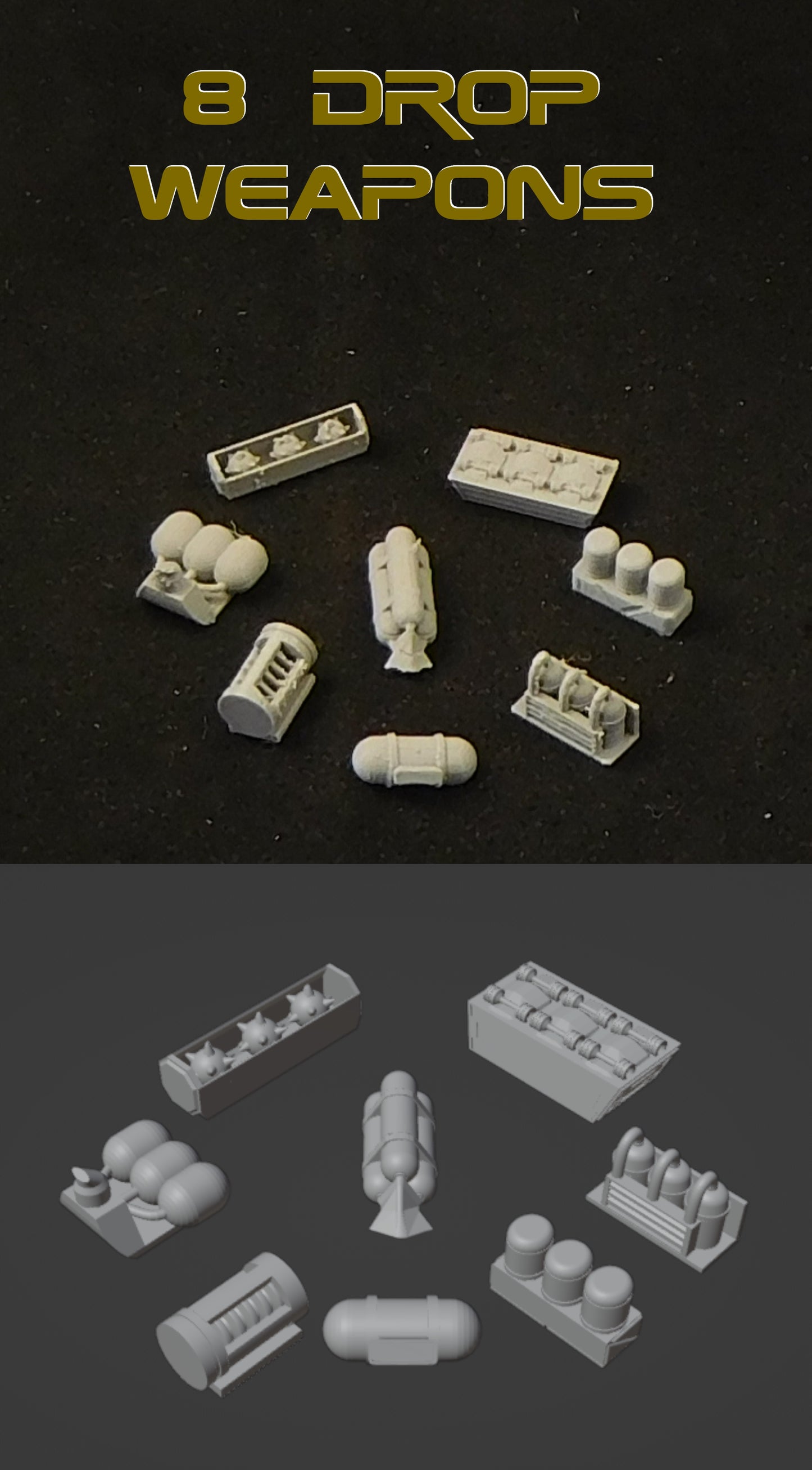 Gaslands One Hundred Weapon STL files for 3D Printing