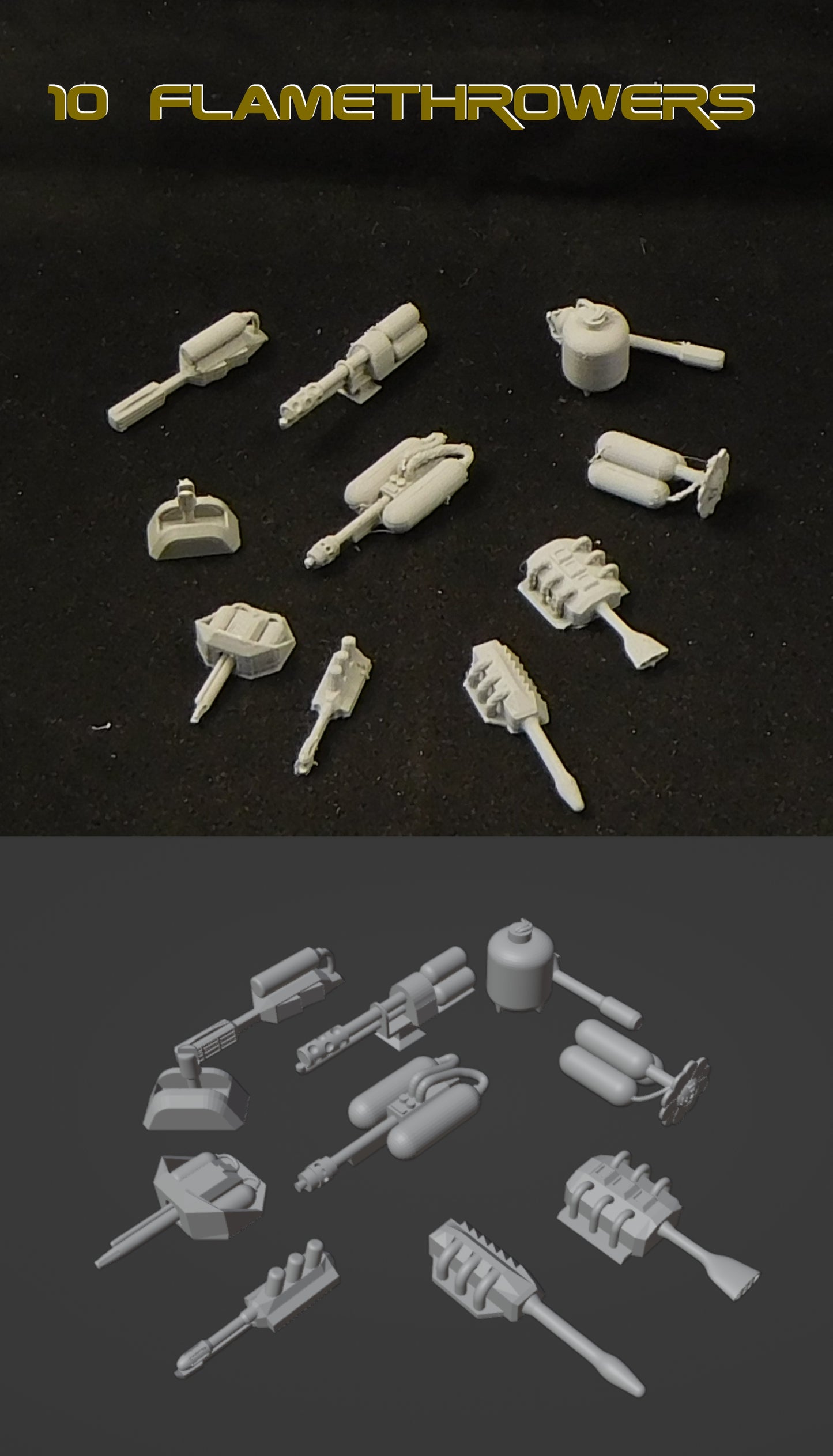 Gaslands One Hundred Weapon STL files for 3D Printing