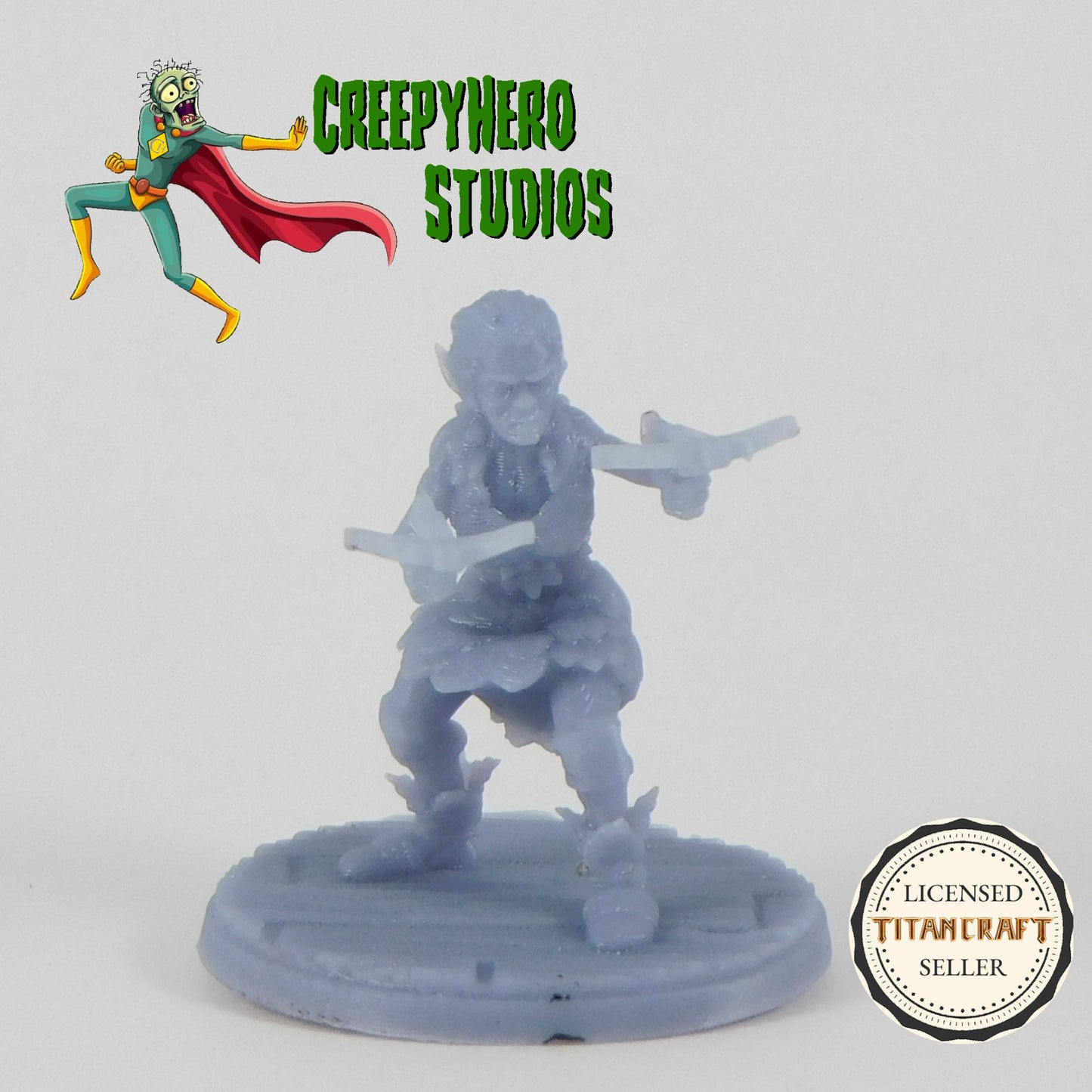 3D Resin Printed 28mm Scale Fantasy Goblin with crossbow pistols Miniature