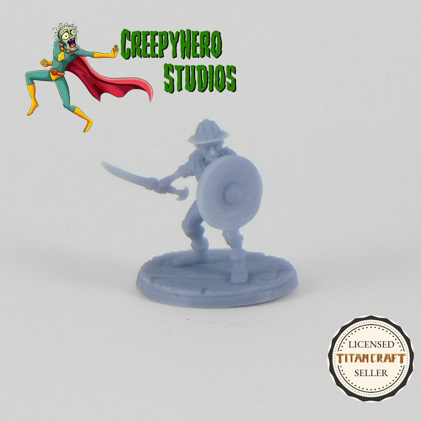 3D Resin Printed 28mm Scale Fantasy Goblin with sword and shield Miniature