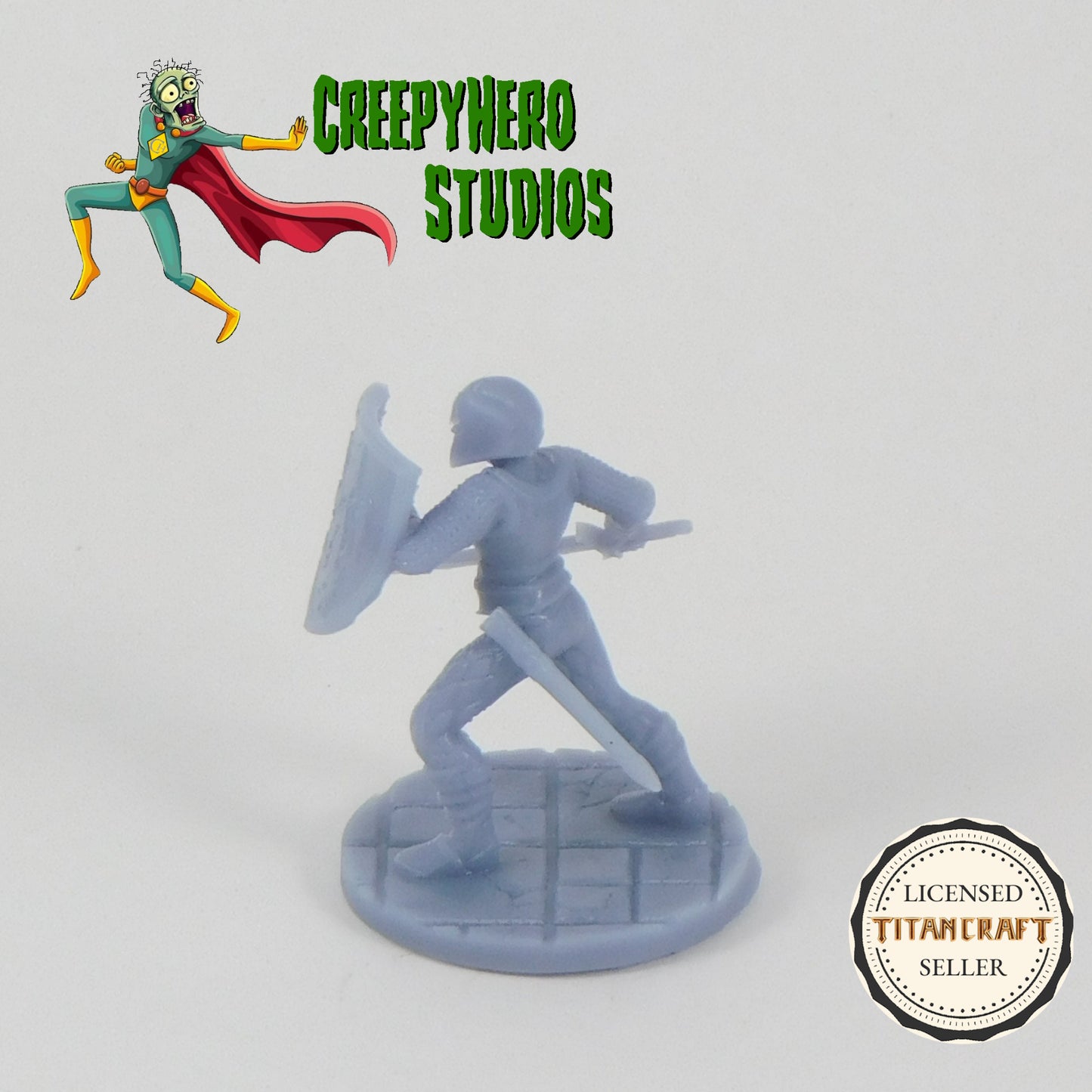 3D Resin Printed 28mm Scale Fantasy Guardsman Thrusting Miniature