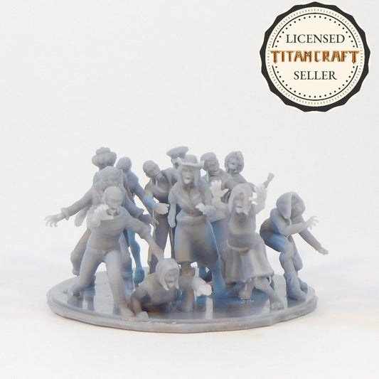 3D Resin Printed 28mm Scale Modern Zombie Horde Miniature