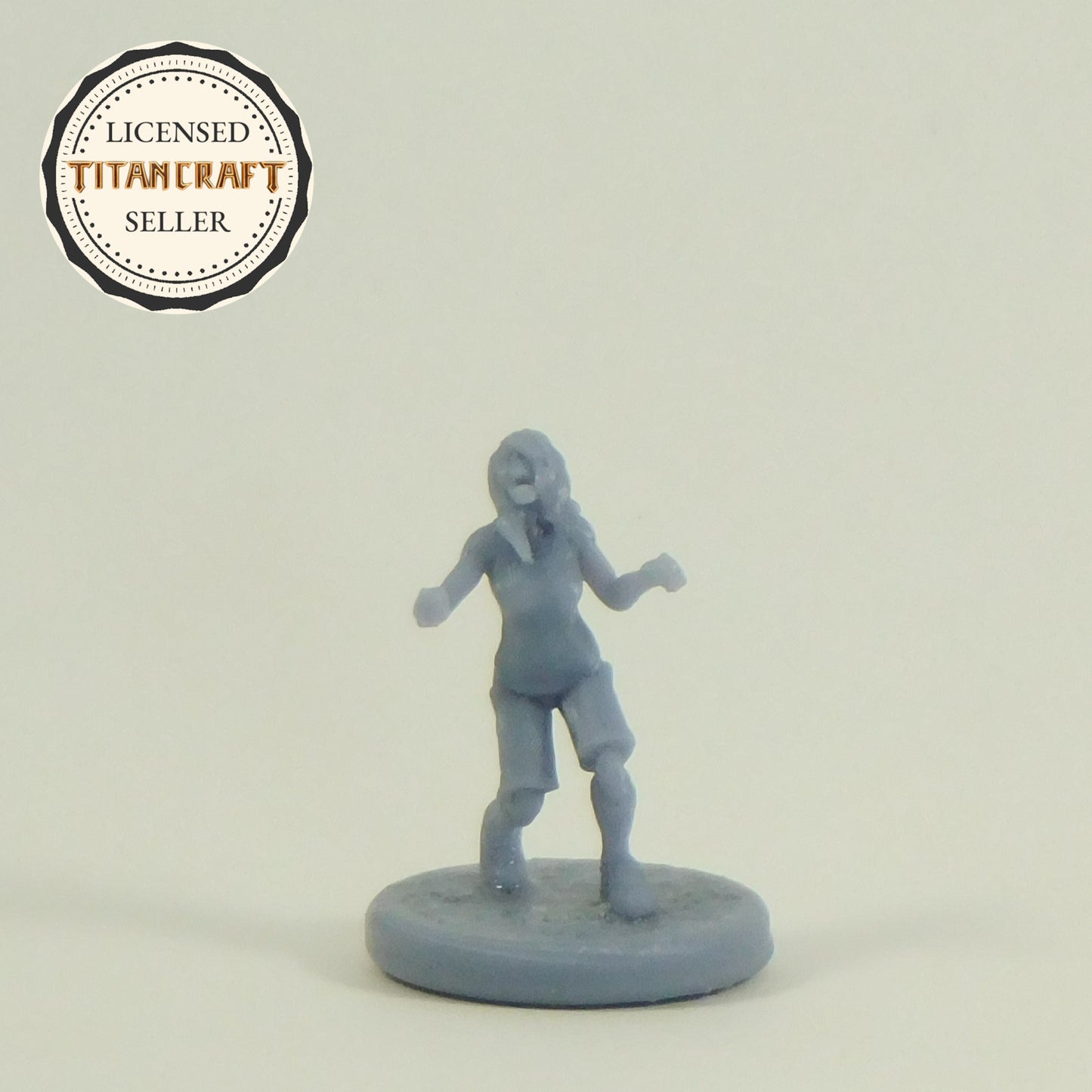 3D Resin Printed 28mm Scale Howling Female Zombie Minaiture