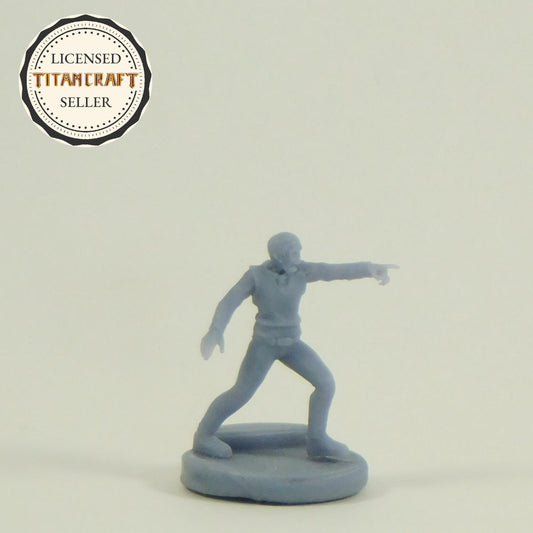 3D Resin Printed 28mm Scale Howling Zombie pointing Miniature