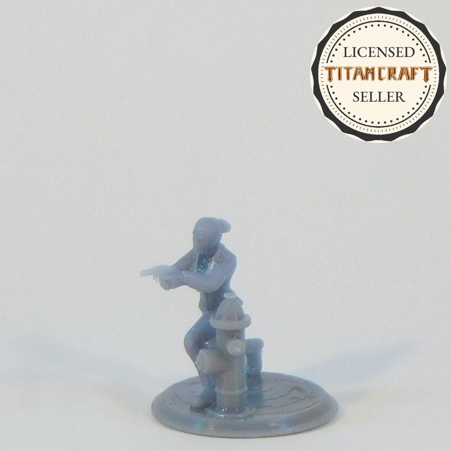 3D Resin Printed 28mm Scale Modern Survivor Kneeling with Pistol Miniature