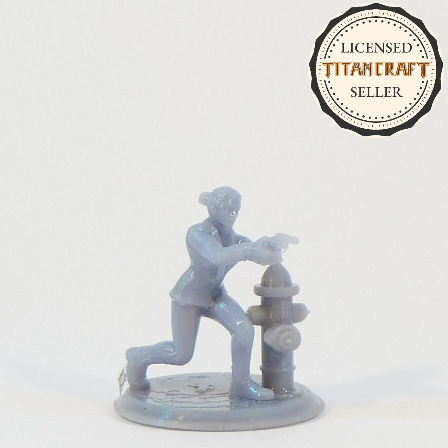 3D Resin Printed 28mm Scale Modern Survivor Kneeling with Pistol Miniature