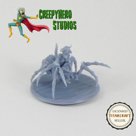 3D Resin Printed 28mm Scale Goblin Pirate riding giant Spider Miniature