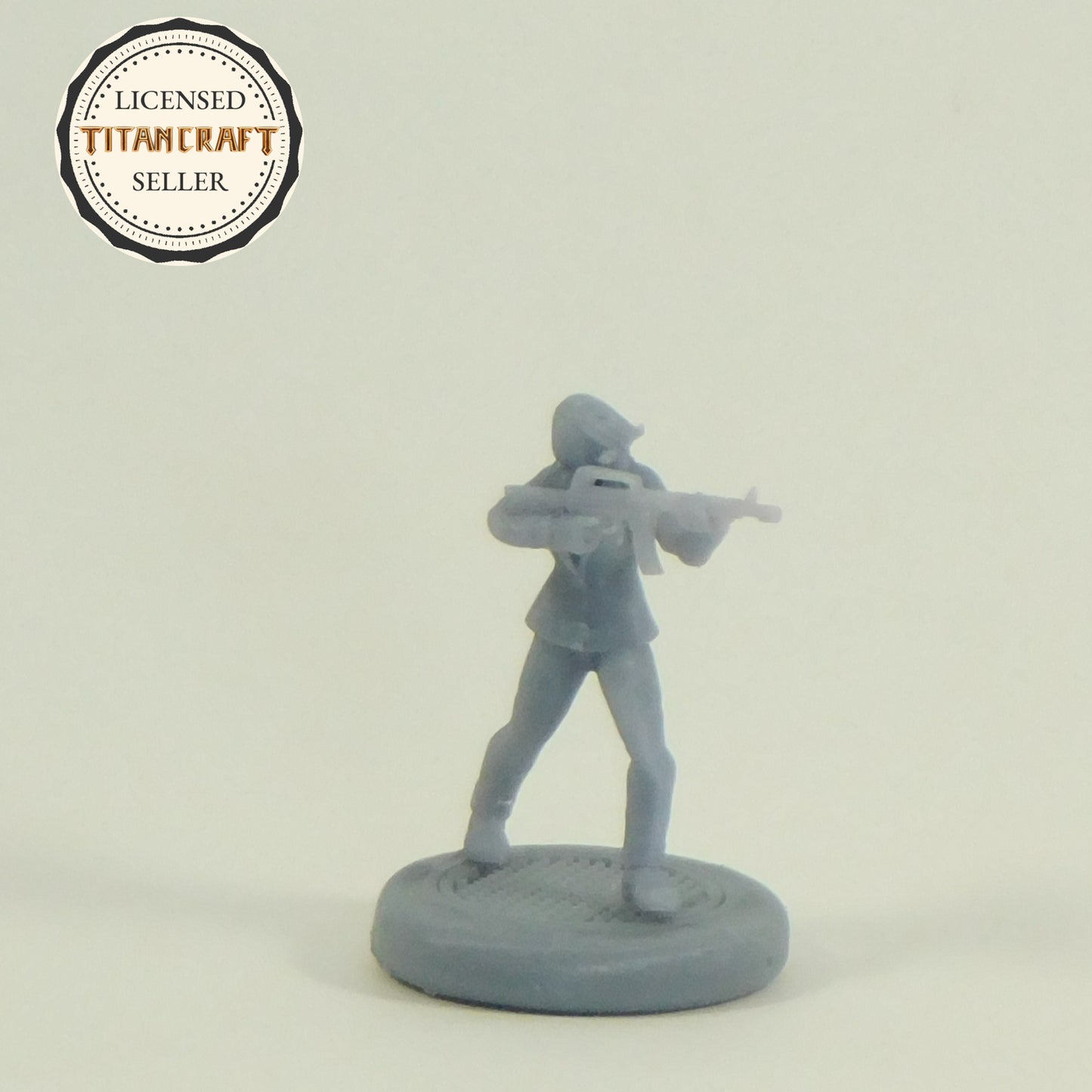 3D Resin Printed 28mm Scale Survivor with Machinegun Minaiture