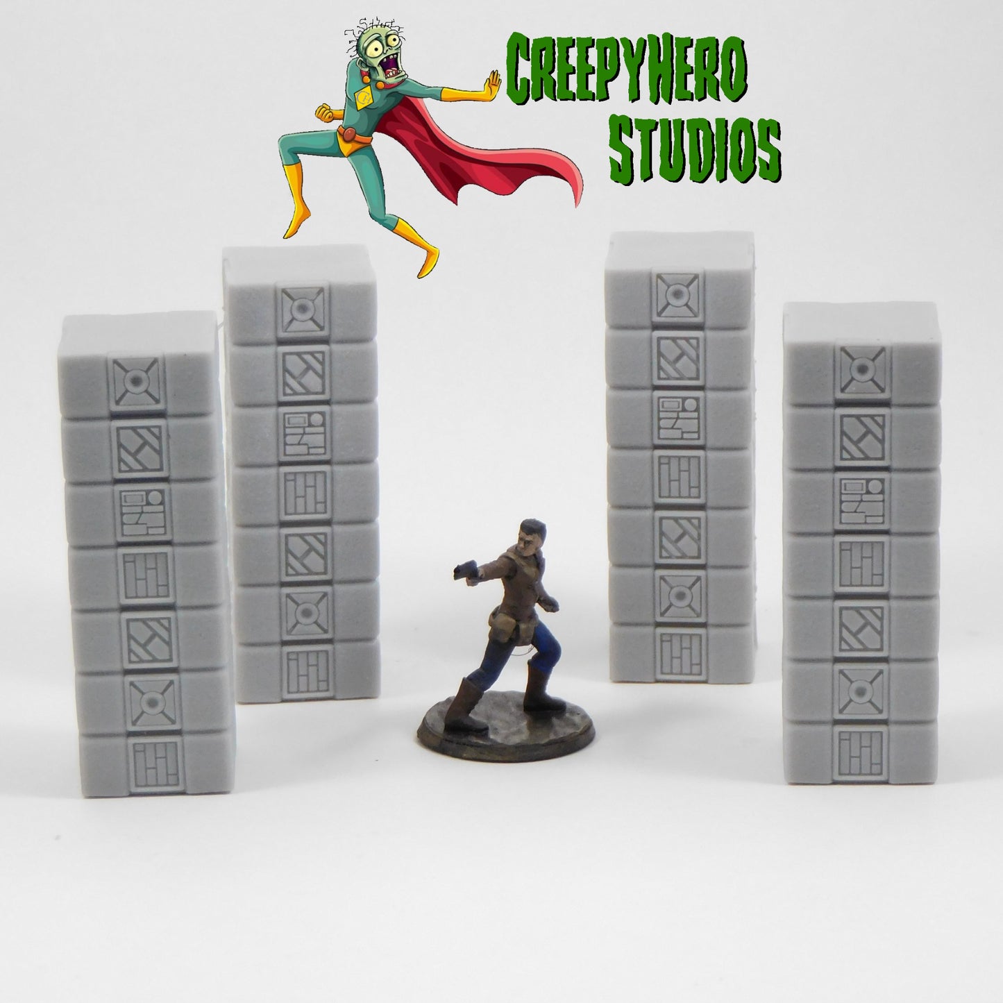 3D Resin Printed 28mm Scale Pulp Era Ancient Pillar Set