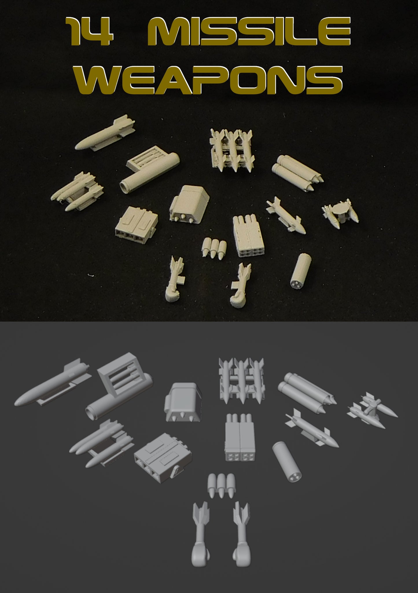 Gaslands One Hundred Weapon STL files for 3D Printing