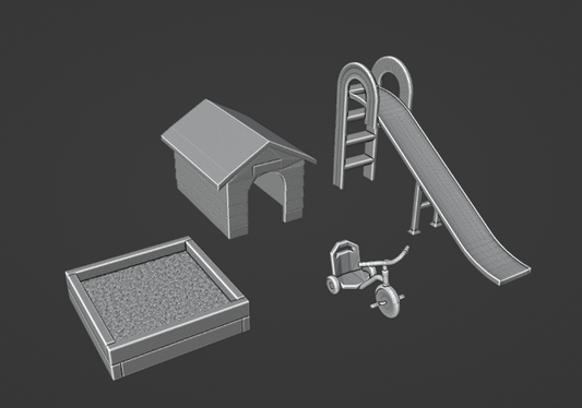 Modern Rural Scatter Three STL files for 3D Printing