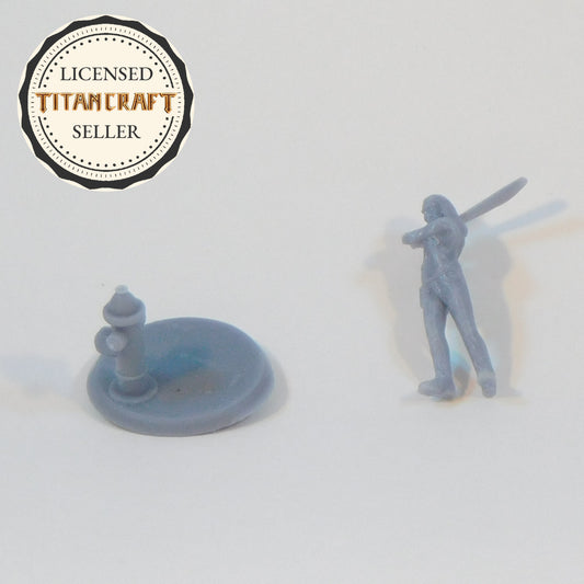 3D Resin Printed 28mm Scale Modern Survivor with baseball bat Miniature